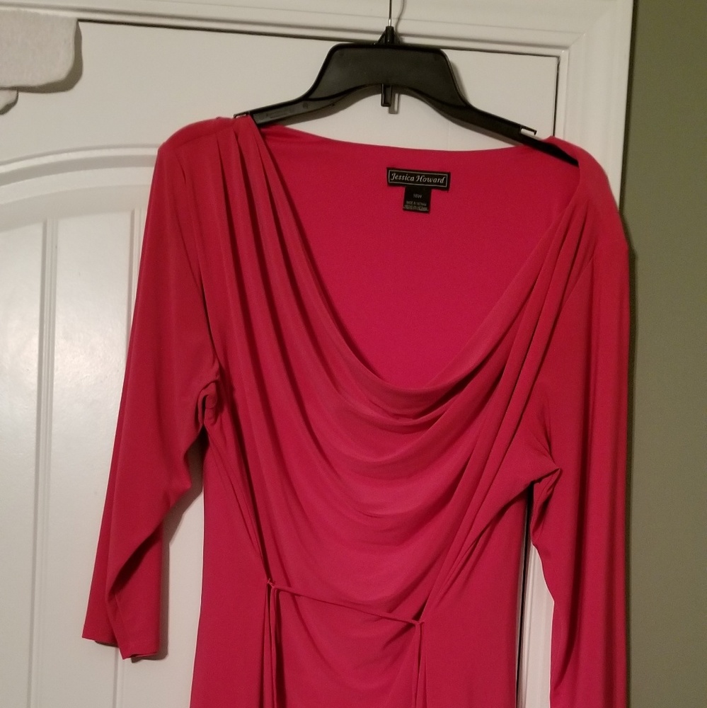Pink Scoup Neck Dress